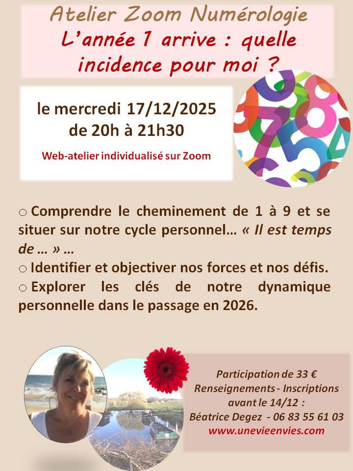 Atelier numerologie zoom 251217